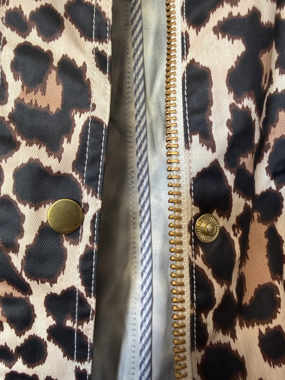 J. Crew Women's Leopard Utility Jacket in Shades of Brown and Tan - Picture 4 of 9